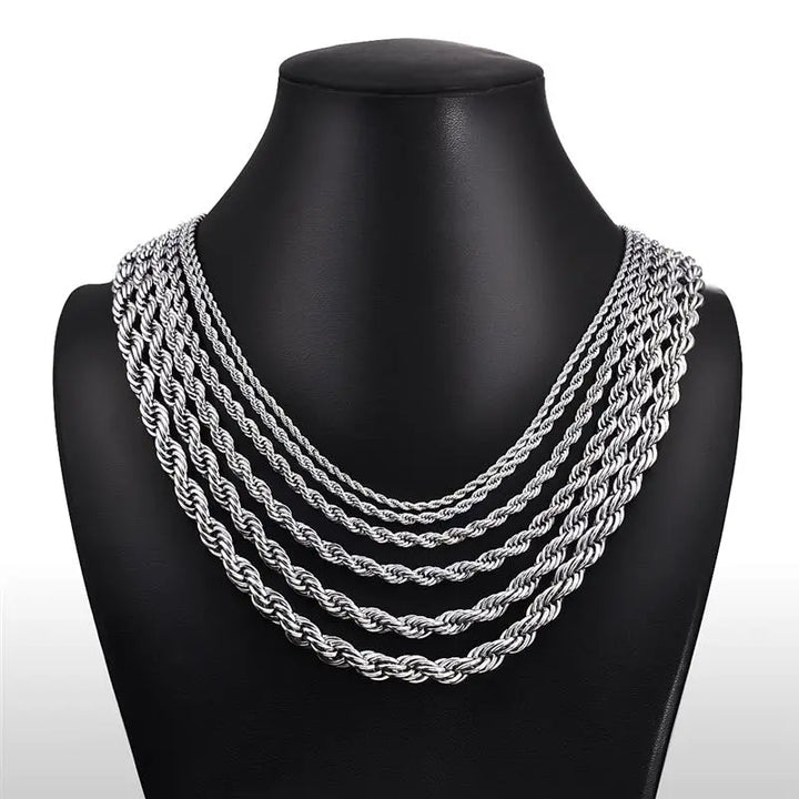 Stainless Steel Rope Chain Necklace