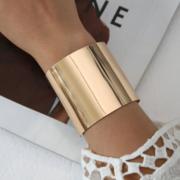 Boho Wide Line Open Cuff Bracelet
