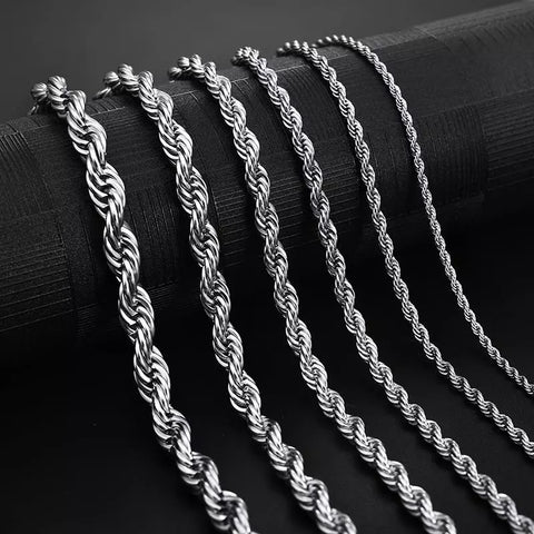 Stainless Steel Rope Chain Necklace