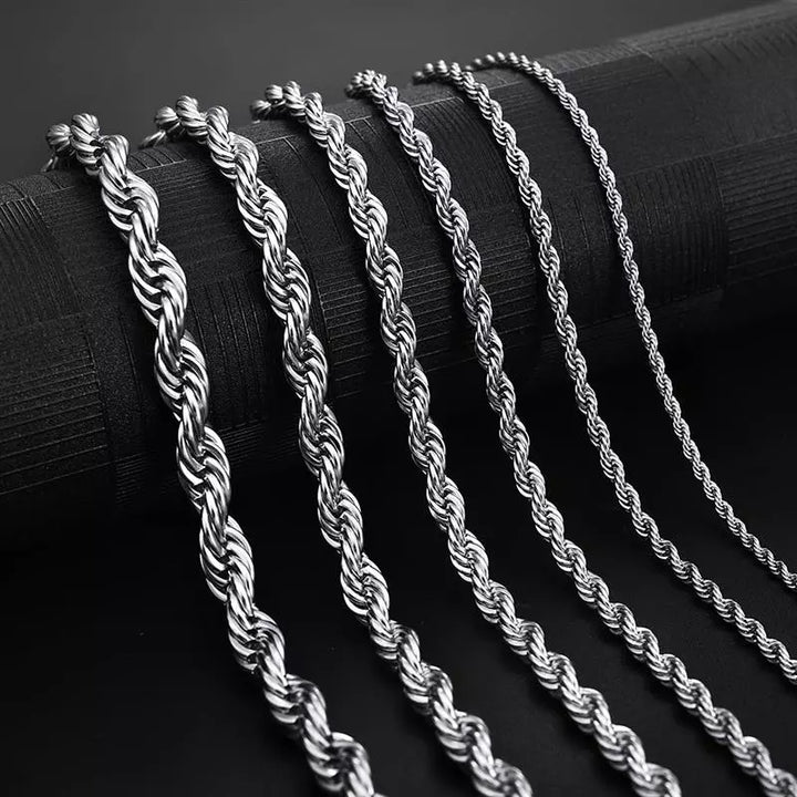 Stainless Steel Rope Chain Necklace