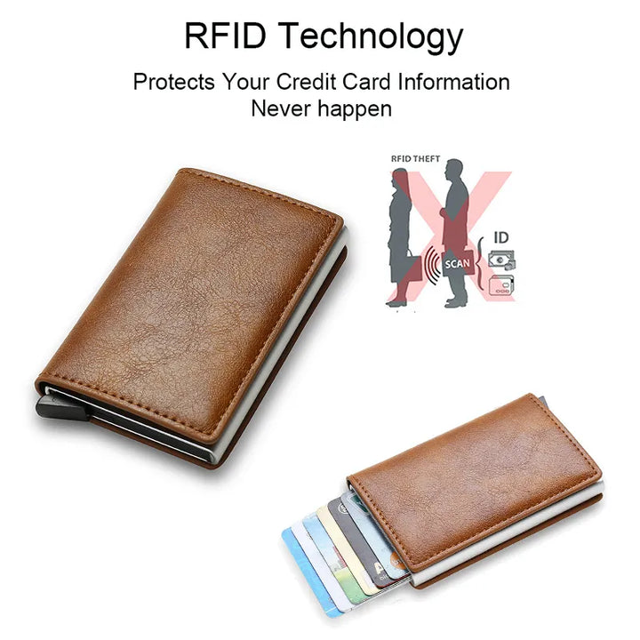 Leather RFID Card Small Wallet