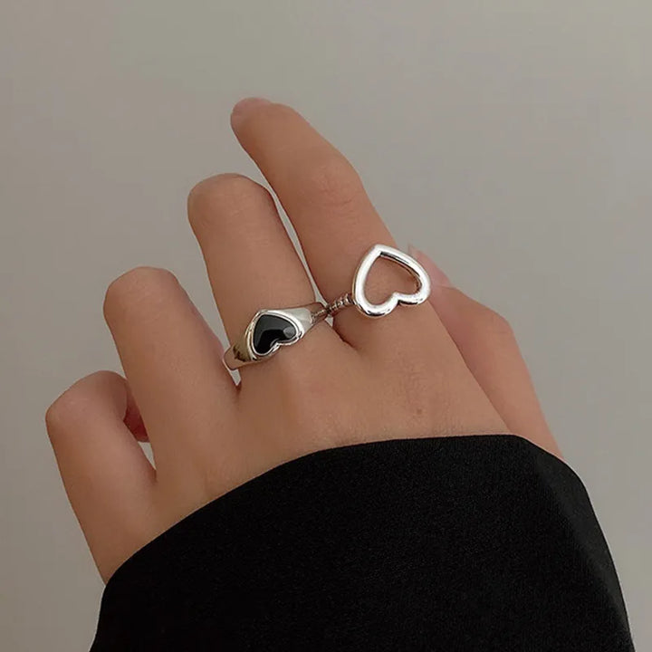 Simple Vintage Heart Rings