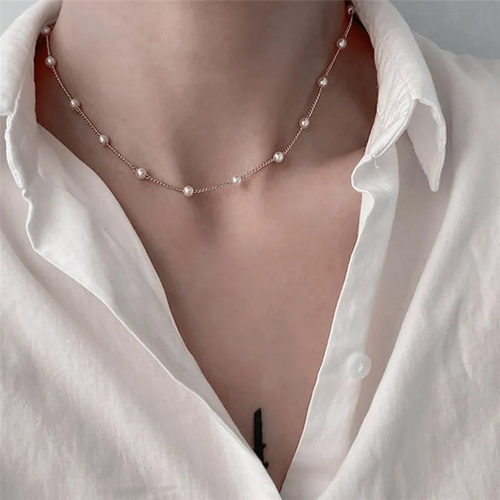 Neck Chain Kpop Pearl Choker